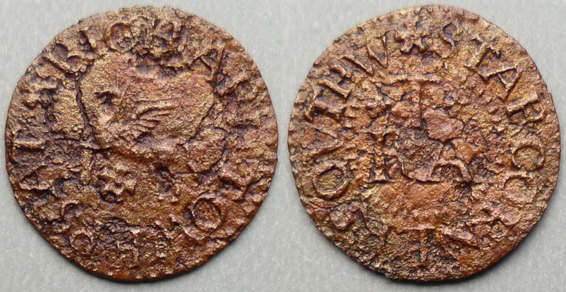 Star Corner, Richard Towers farthing Star Corner, Richard Towers farthing